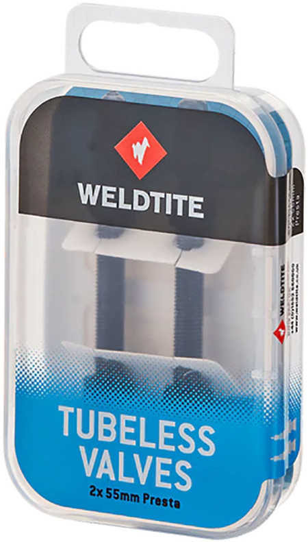 Weldtite Tubeless Valves - 55mm - One Pair